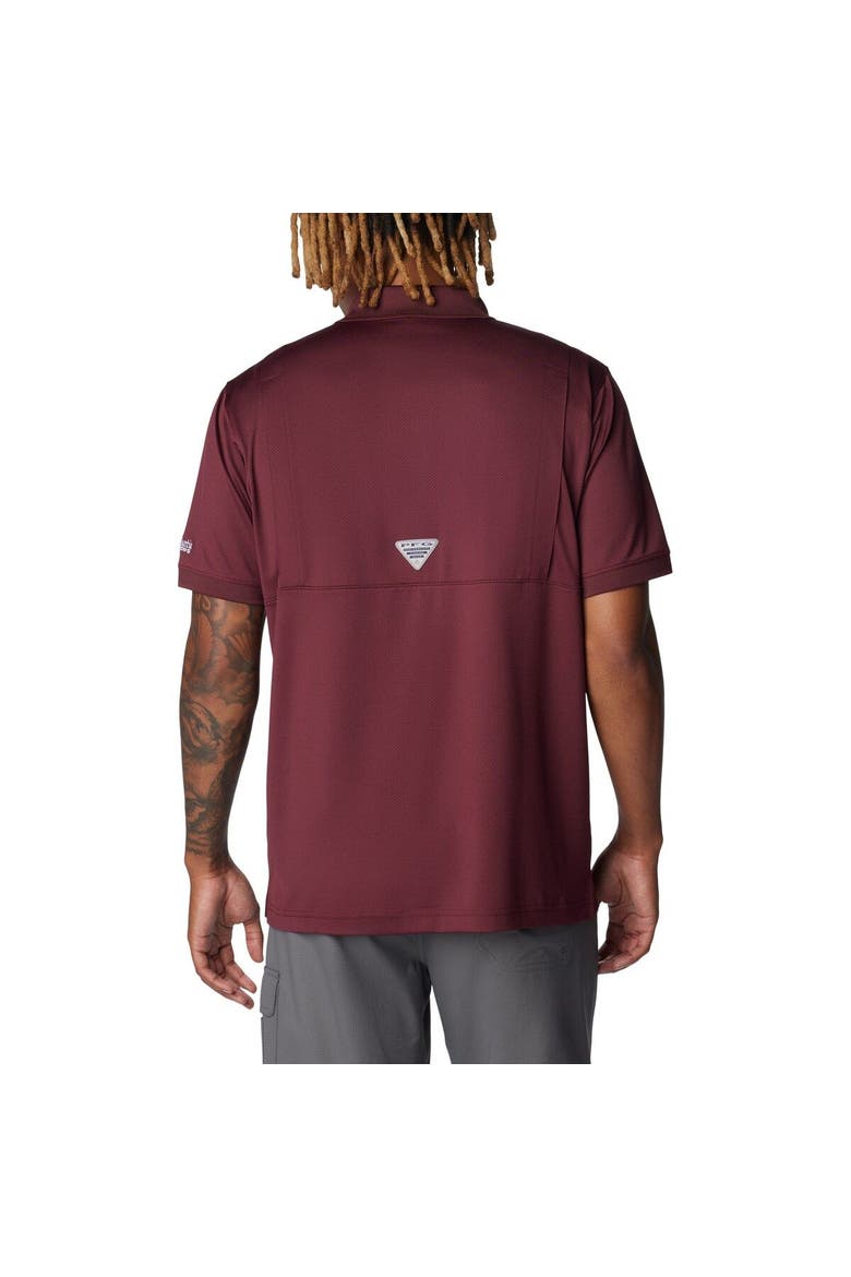 Men's Columbia Maroon Texas A&M Aggies PFG Tamiami Omni-Shade Polo, Alternate, color, Maroon
