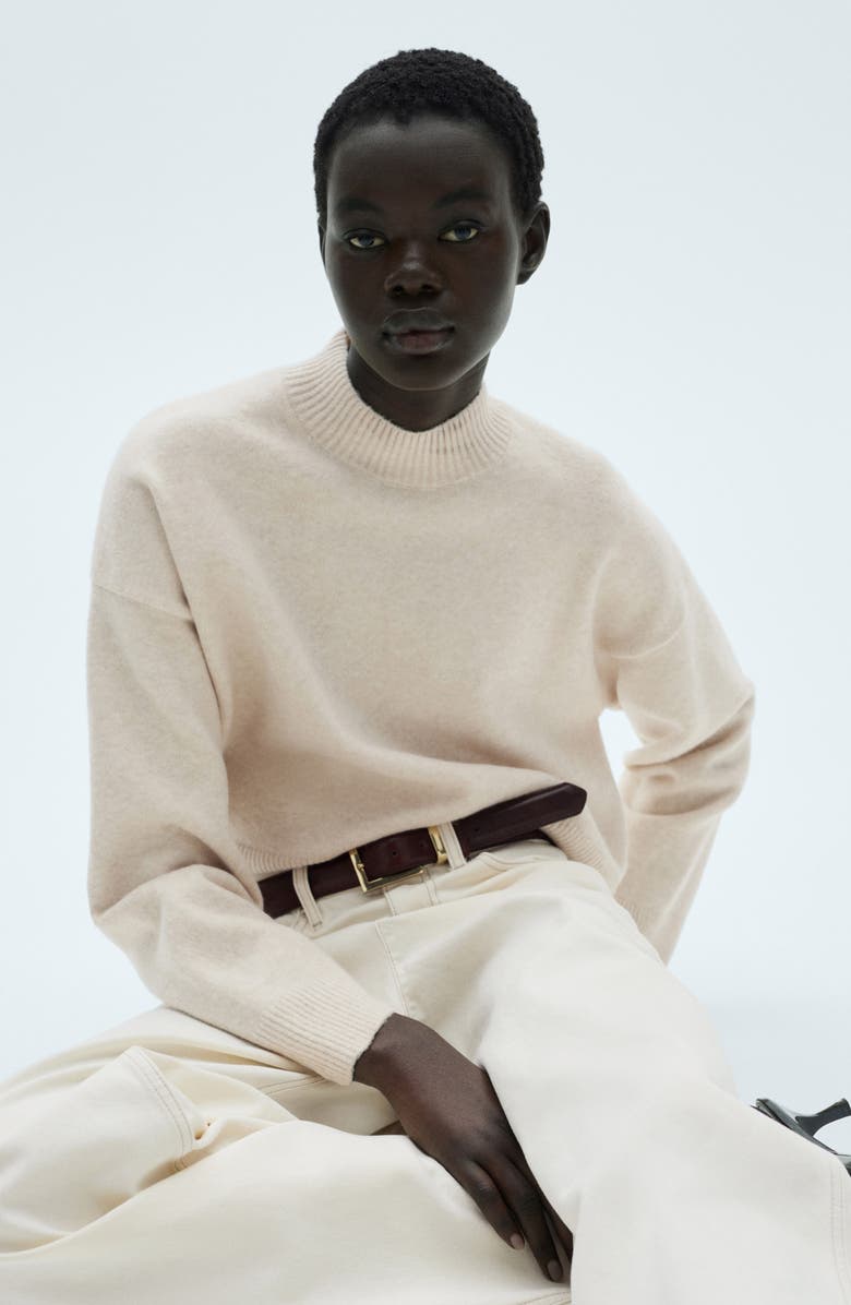 MANGO Perkins Mock Neck Sweater, Alternate, color, 