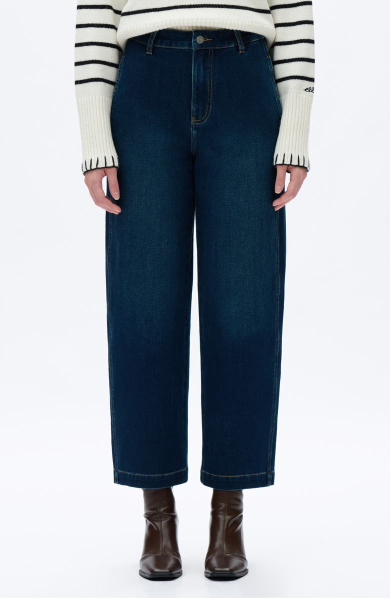 Bayeas Harem High Waist Straight Leg Jeans, Main, color, Dark Blue