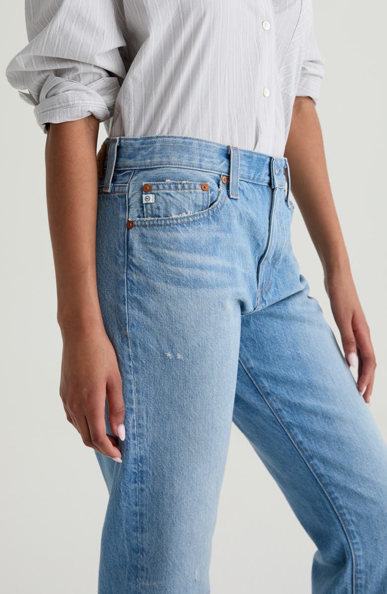 AG The Boyfriend Mid Rise Straight Leg Jeans, Alternate, color, 20 Years Rococo