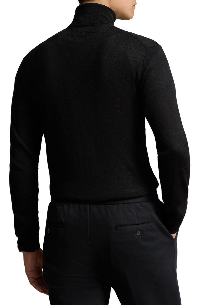 Polo Ralph Lauren Merino Wool Turtleneck Sweater, Alternate, color, Polo Black