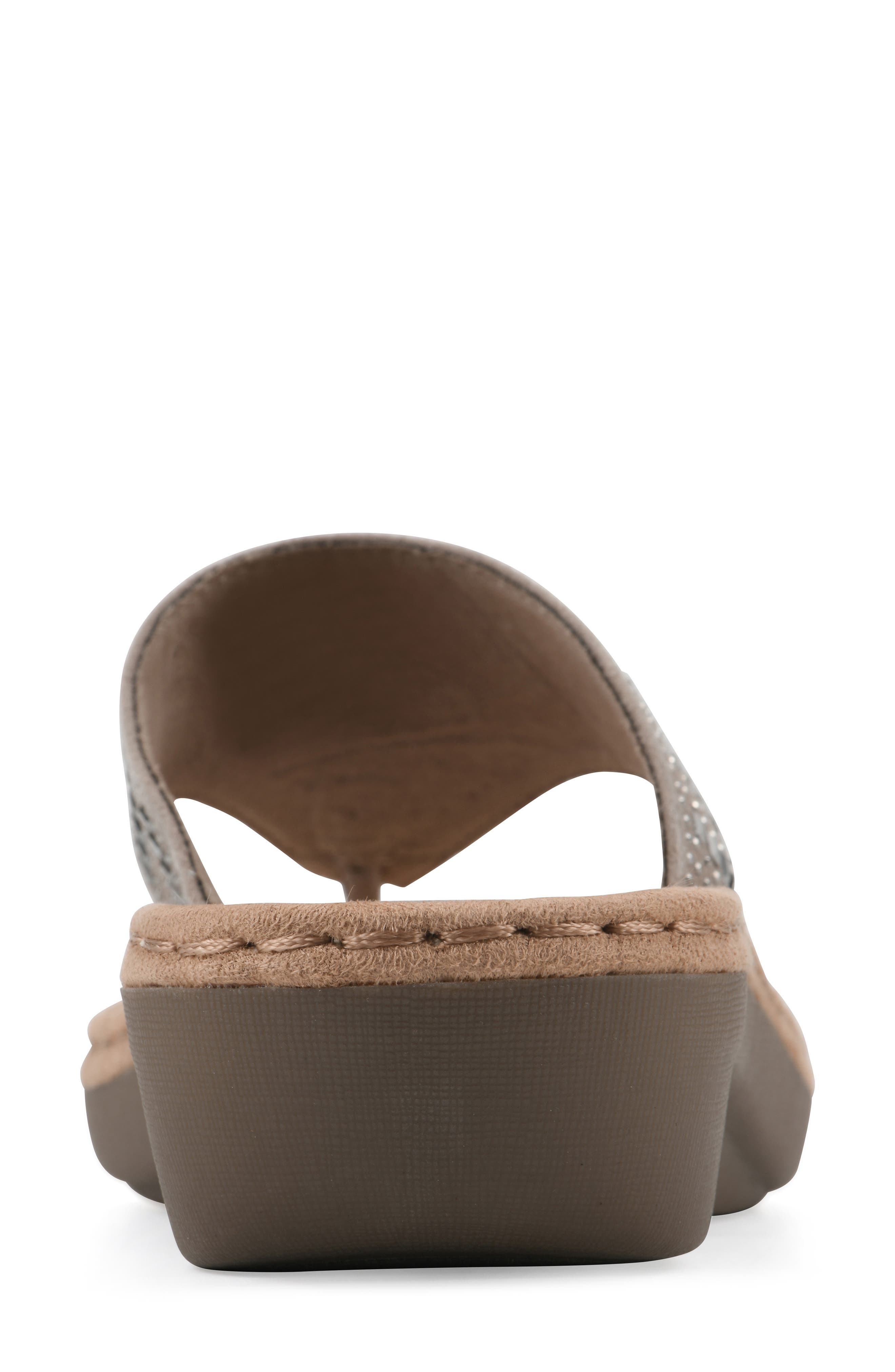 Cienna Thong Sandal - Wide Width, Alternate, color, STONE FABRIC