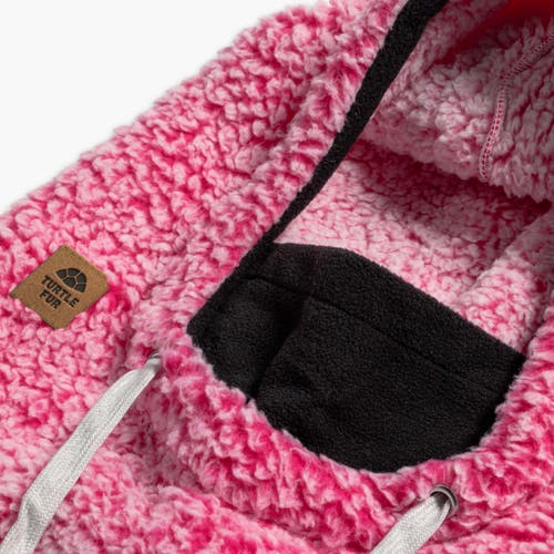 Turtle Fur High Pile Fleece Booter Overhood In Pink