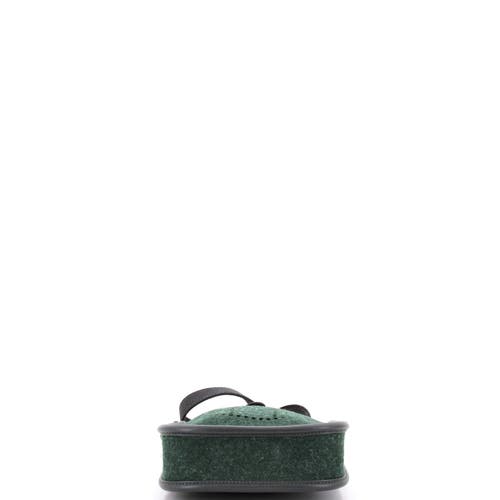 Pre-owned Hermes Hermes Evelyne Bag Gen Iii Felt Tpm In Green
