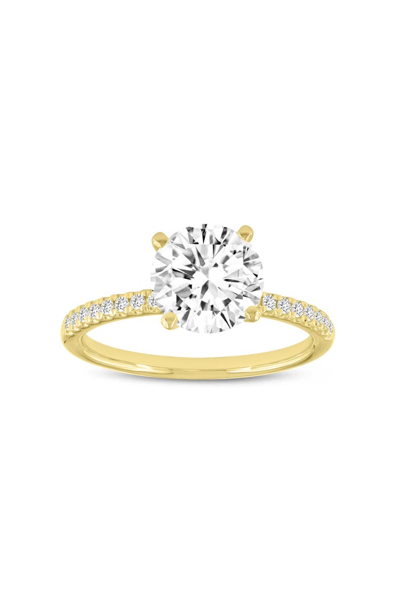 Samara 14K Yellow Gold Round Shaped Lab Grown Diamond Engagement Ring - 2.2 Ct, Main, color, 14K Yellow Gold