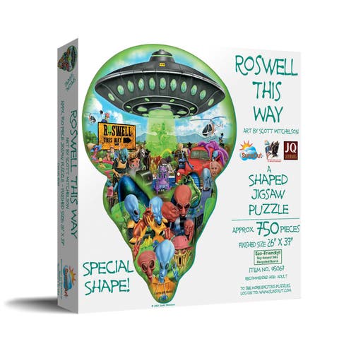 Roswell This Way 750 piece Jigsaw Puzzle for Adults Special Shape