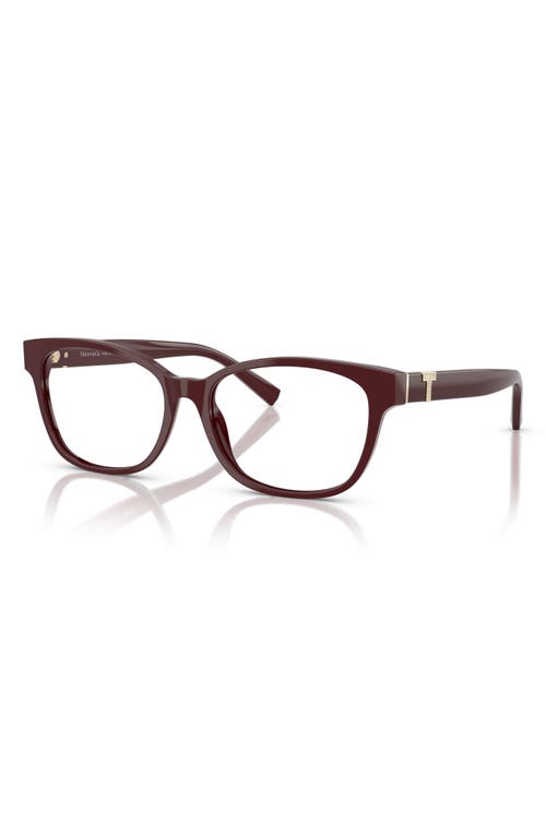 Tiffany & Co . 55mm Pillow Optical Glasses In Brown
