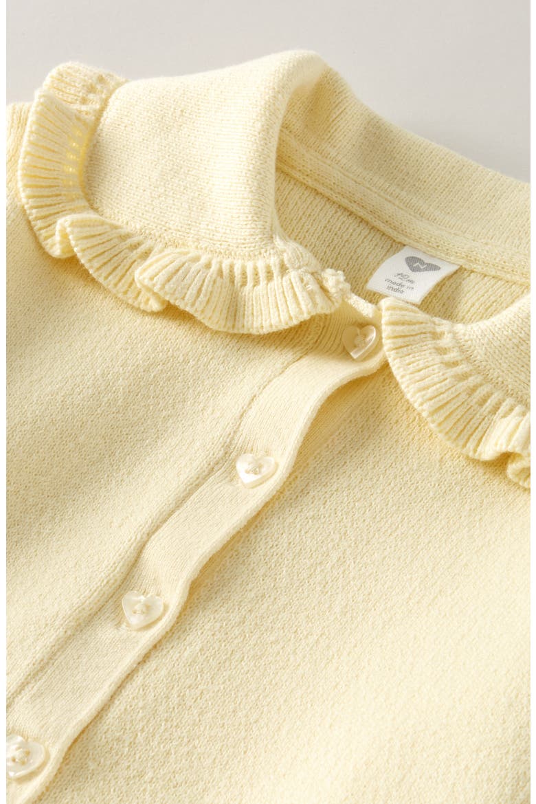 Sweet Collar Cardigan, Alternate, color, YELLOW PASTEL