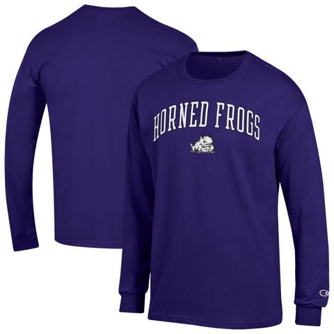 Men's Champion  Purple TCU Horned Frogs Arch Over Logo Long Sleeve T-Shirt