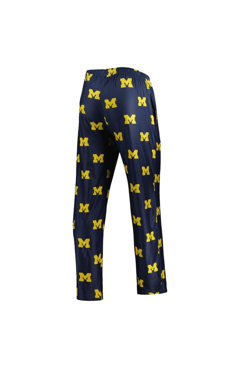 CONCEPTS SPORT Men's Concepts Sport Navy Michigan Wolverines Logo Flagship Allover Print Pants, Alternate, color,