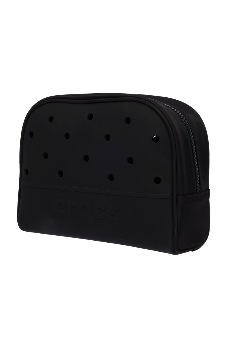 Classic Cosmetic Bag with Jibbitz-Compatible Panels, Alternate, color, BLACK
