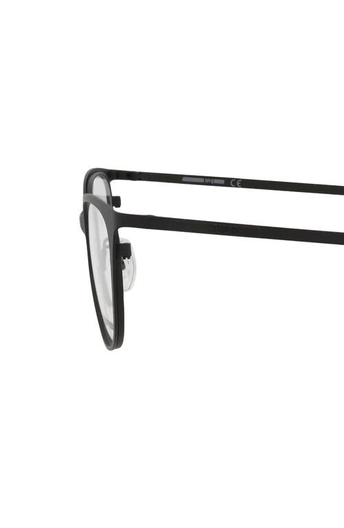 Alexander Mcqueen Mcqueen 50mm Cat Eye Optical Glasses In Black Black Transparent