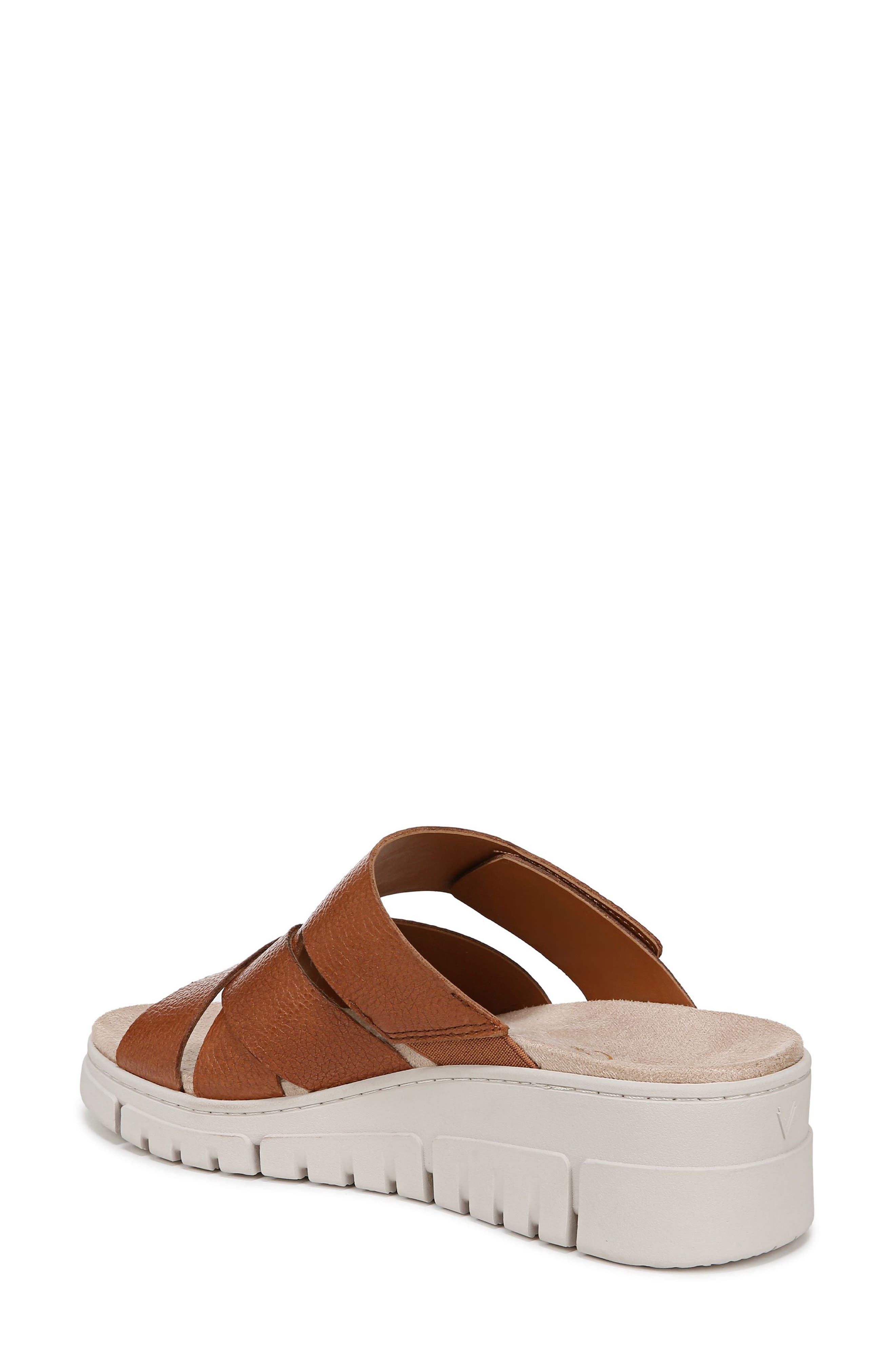 Uptown Sunset Slide Sandal, Alternate, color, TAN LEATHER
