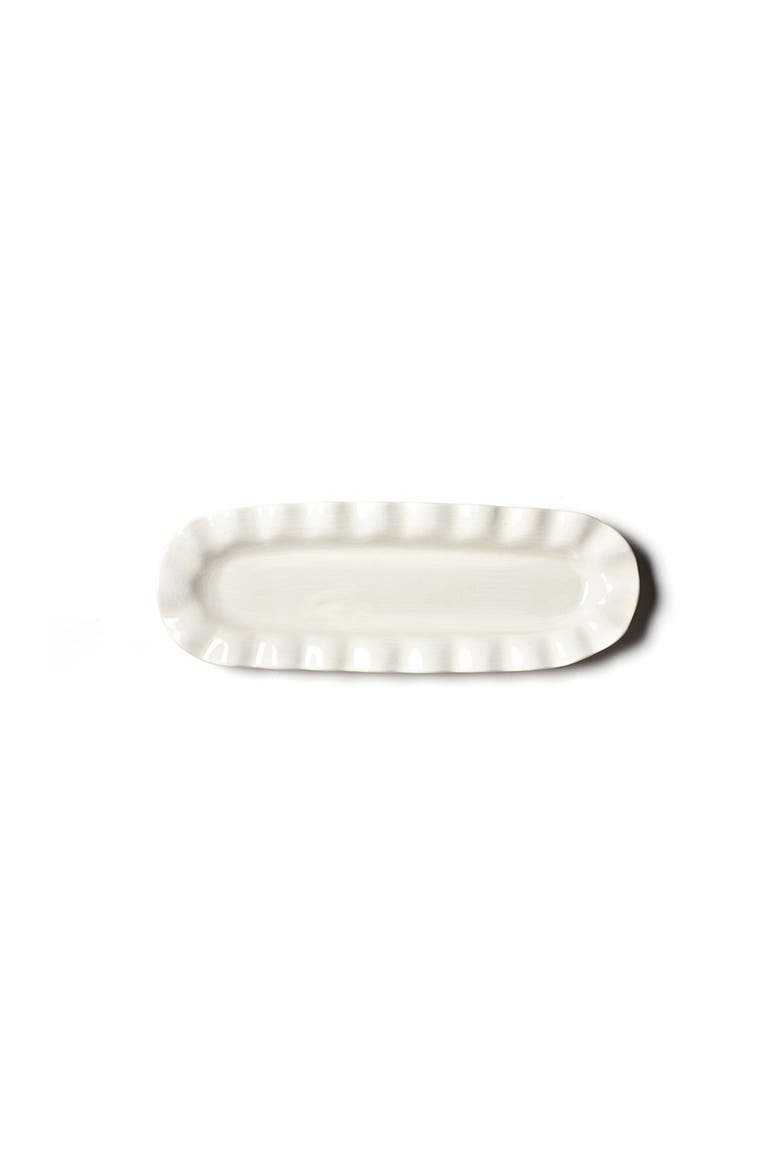 Signature White Ruffle Skinny Tray, Main, color, White