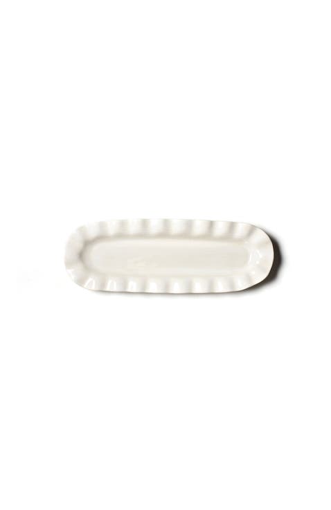 Signature White Ruffle Skinny Tray
