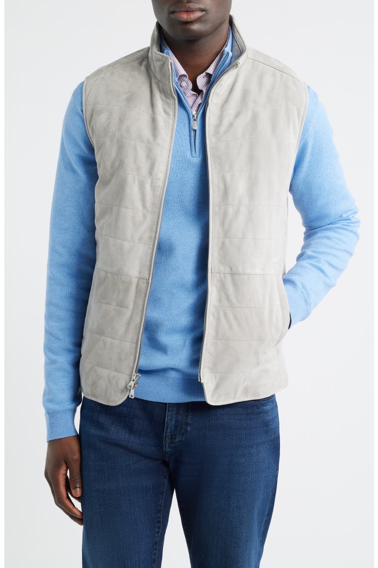 Crown Crafted Featherweight Suede Vest, Main, color, BRITISH GREY
