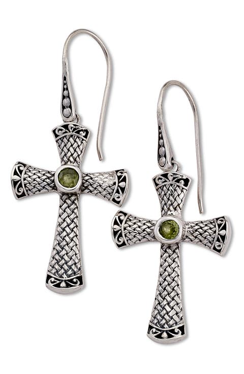 Sterling Silver Cross Earrings