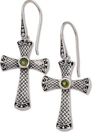 SAMUEL B. Sterling Silver Cross Earrings