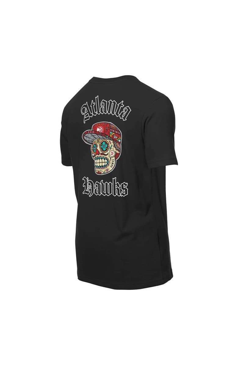 New Era Men's New Era Black Atlanta Hawks Sugar Skulls T-Shirt, Alternate, color, Black