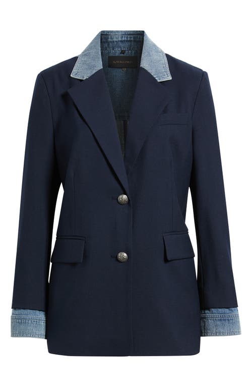 Kobi Halperin Sylvia Contrast Trim Blazer In Blue