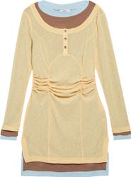 Siedrés Lyna Long Sleeve Contrast Layered Minidress