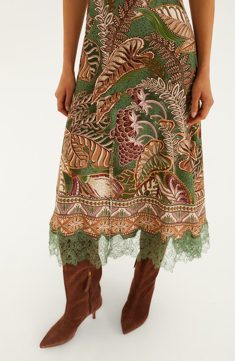 FARM Rio Dotted Foliage Midi Dress, Alternate, color, Dotted Foliage Soft