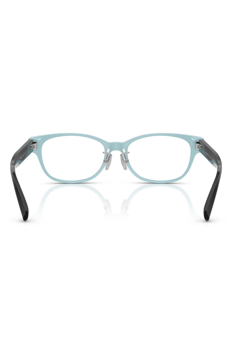 Tiffany & Co. 53mm Pillow Optical Glasses, Alternate, color, Black Blue