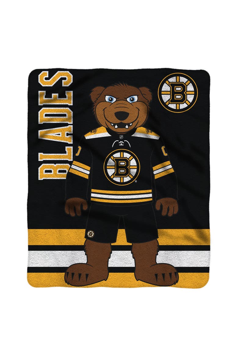 Boston Bruins Blades Mascot 60" x 80" Raschel Throw Blanket, Alternate, color, None