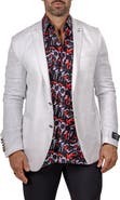 Maceoo Unconstructed Marthy015 White Glen Check Peak Lapel Blazer