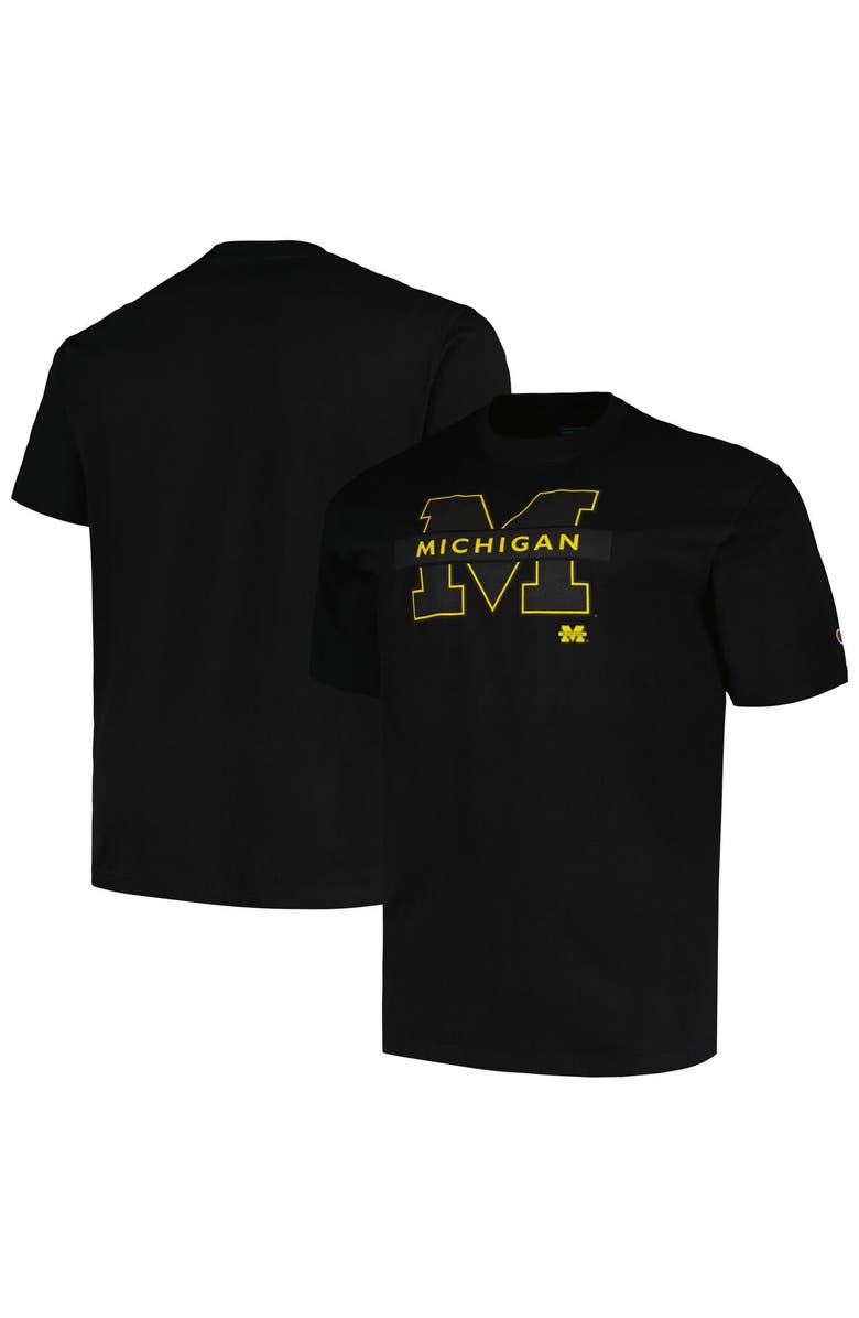 PROFILE Men's Profile Black Michigan Wolverines Big & Tall Pop T-Shirt, Main, color, Black