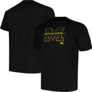 PROFILE Men's Profile Black Michigan Wolverines Big & Tall Pop T-Shirt