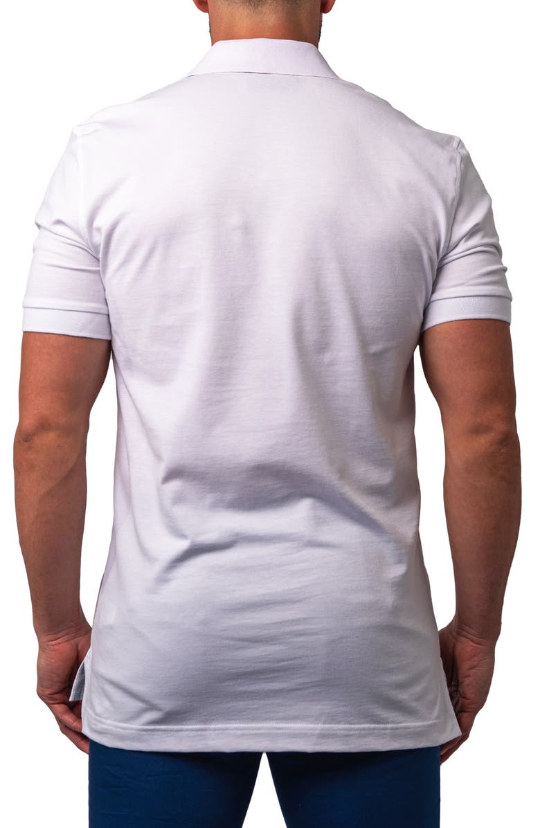 Maceoo Mozart Tipped Cotton Piqué Polo, Alternate, color, 