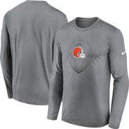 Nike Men's Nike Heather Gray Cleveland Browns Legend Icon Long Sleeve T-Shirt