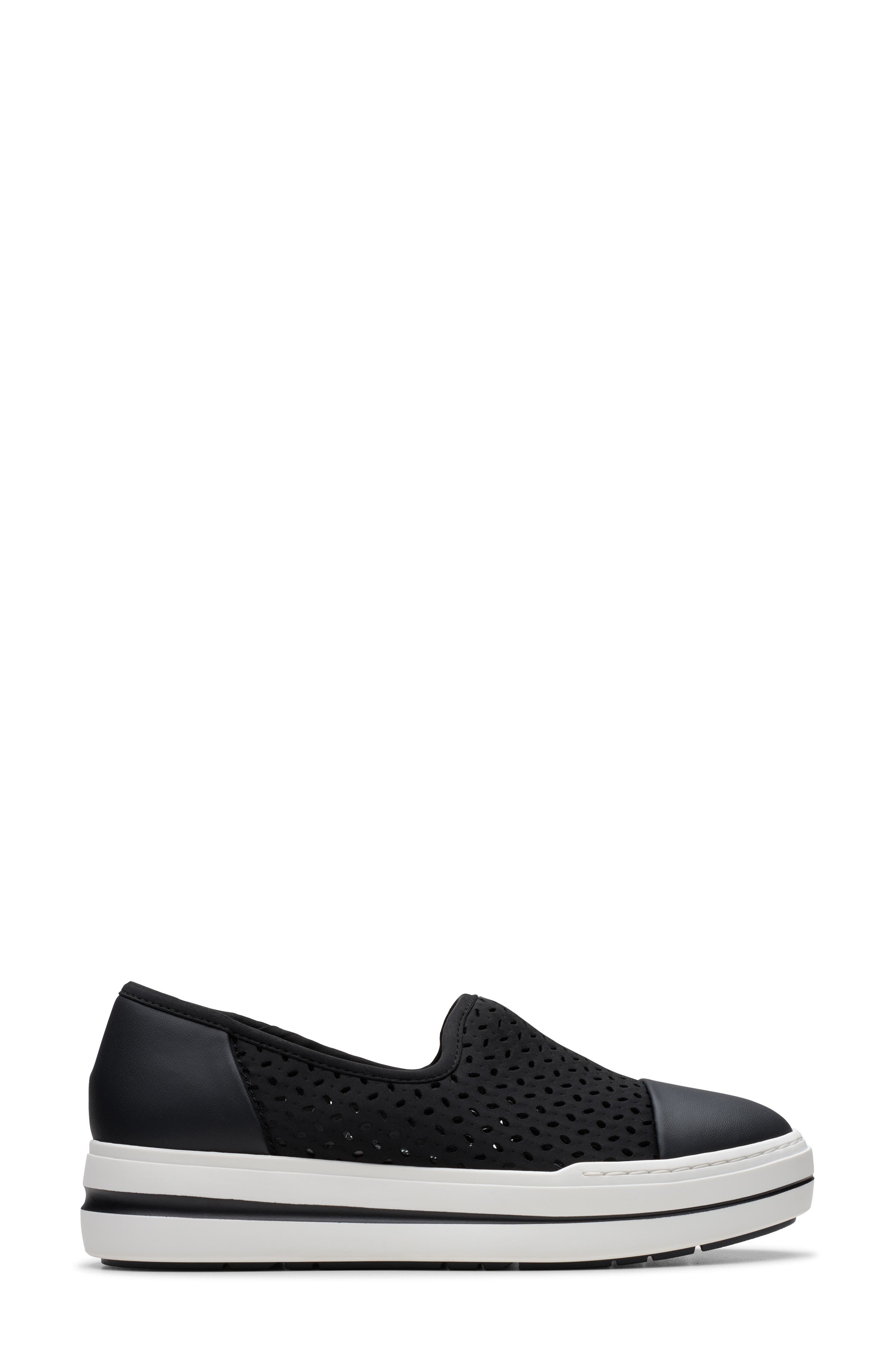 Clarks<sup>®</sup> Audreigh Star Platorm Slip-On Sneaker - Wide Width Available, Alternate, color, Black