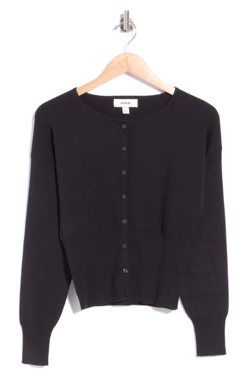 Crewneck Button Front Cardigan