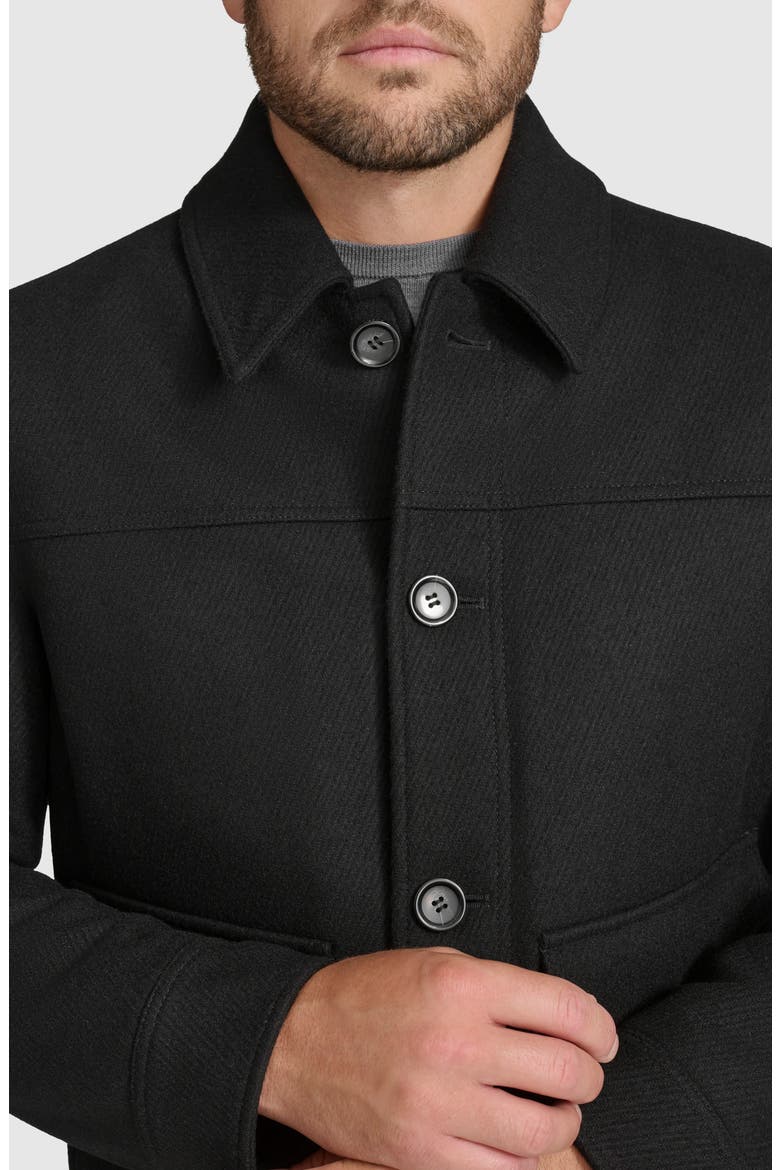 Insulated Wool Blend Twill Shirt Jacket, Alternate, color, BLACK