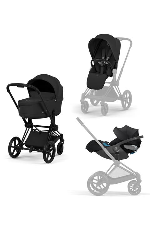 PRIAM Stroller, CLOUD T Infant Car Seat & Fold Lux Carry Cot Travel System