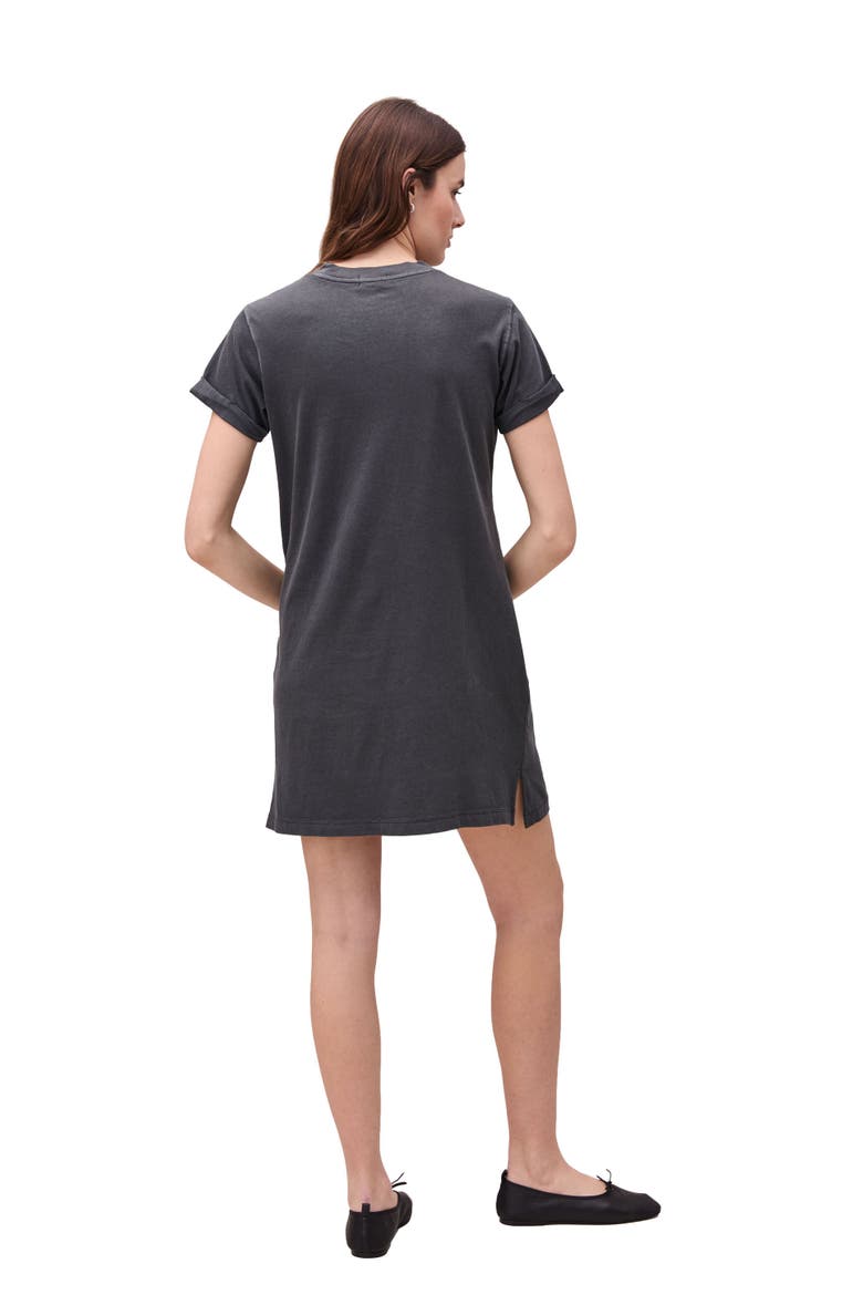 The Relaxed Mini Tee Dress, Alternate, color, Stretch Limo