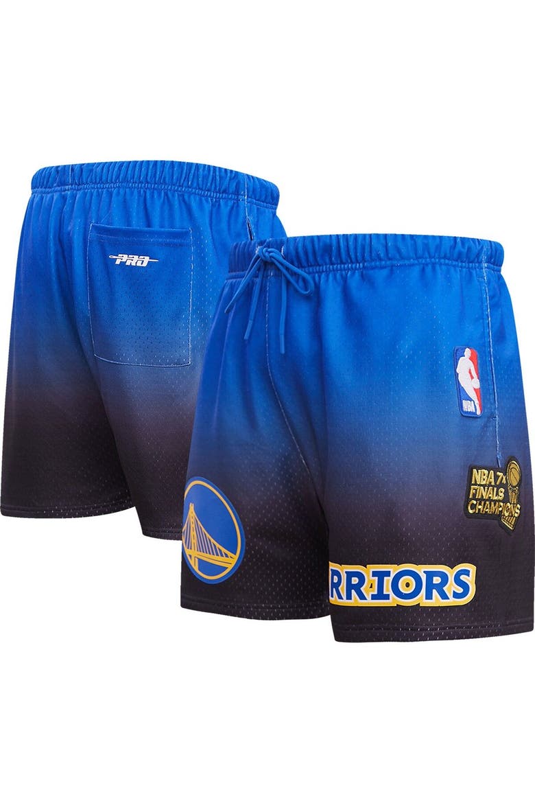 Men's Pro Standard Royal/Black Golden State Warriors Ombre Mesh Shorts, Main, color, Purple