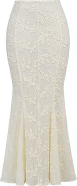 HOUSE OF CB Veronica Floral Mermaid Maxi Skirt