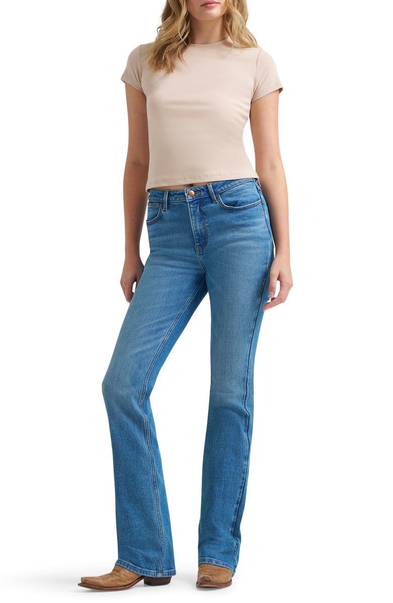 Wrangler Western High Waist Bootcut Jeans, Alternate, color,