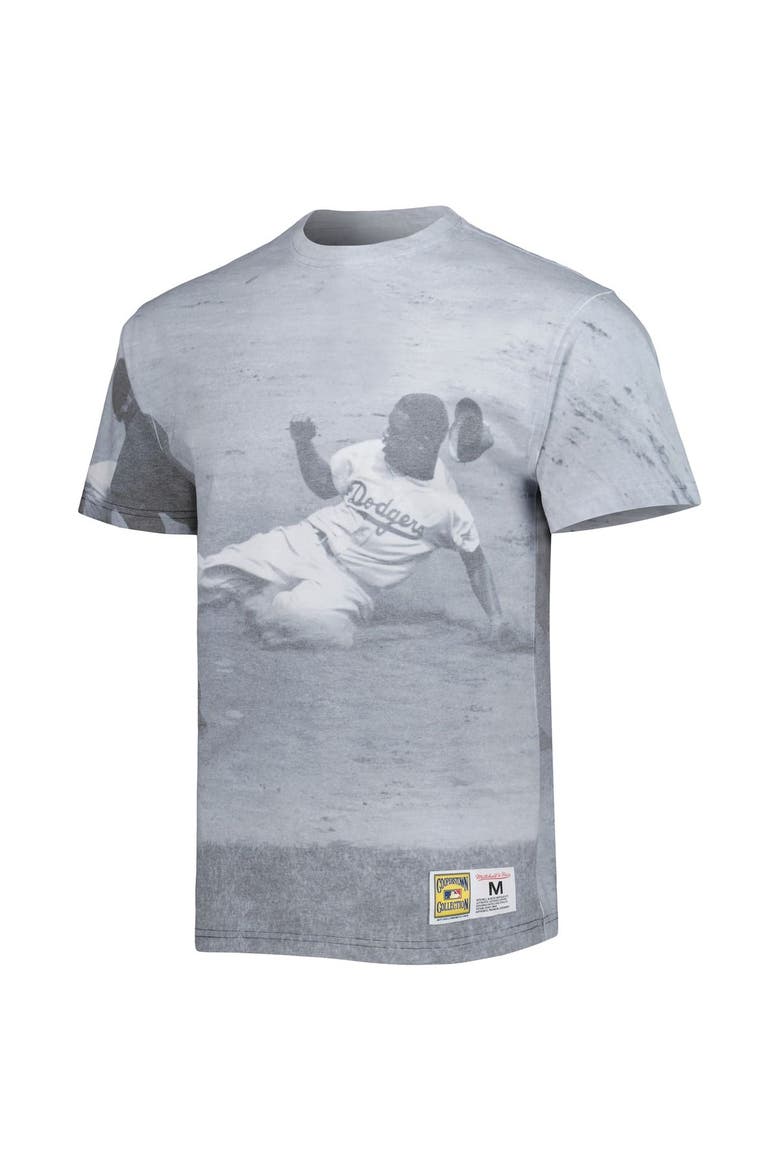 Men's Mitchell & Ness Jackie Robinson Brooklyn Dodgers Cooperstown Collection Highlight Player T-Shirt, Alternate, color, White