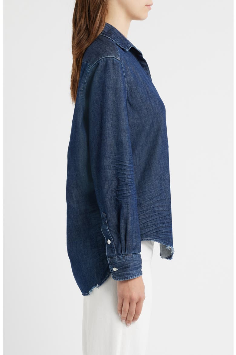 Eileen Relaxed Denim Button-Up Shirt, Alternate, color, DENIM WASH
