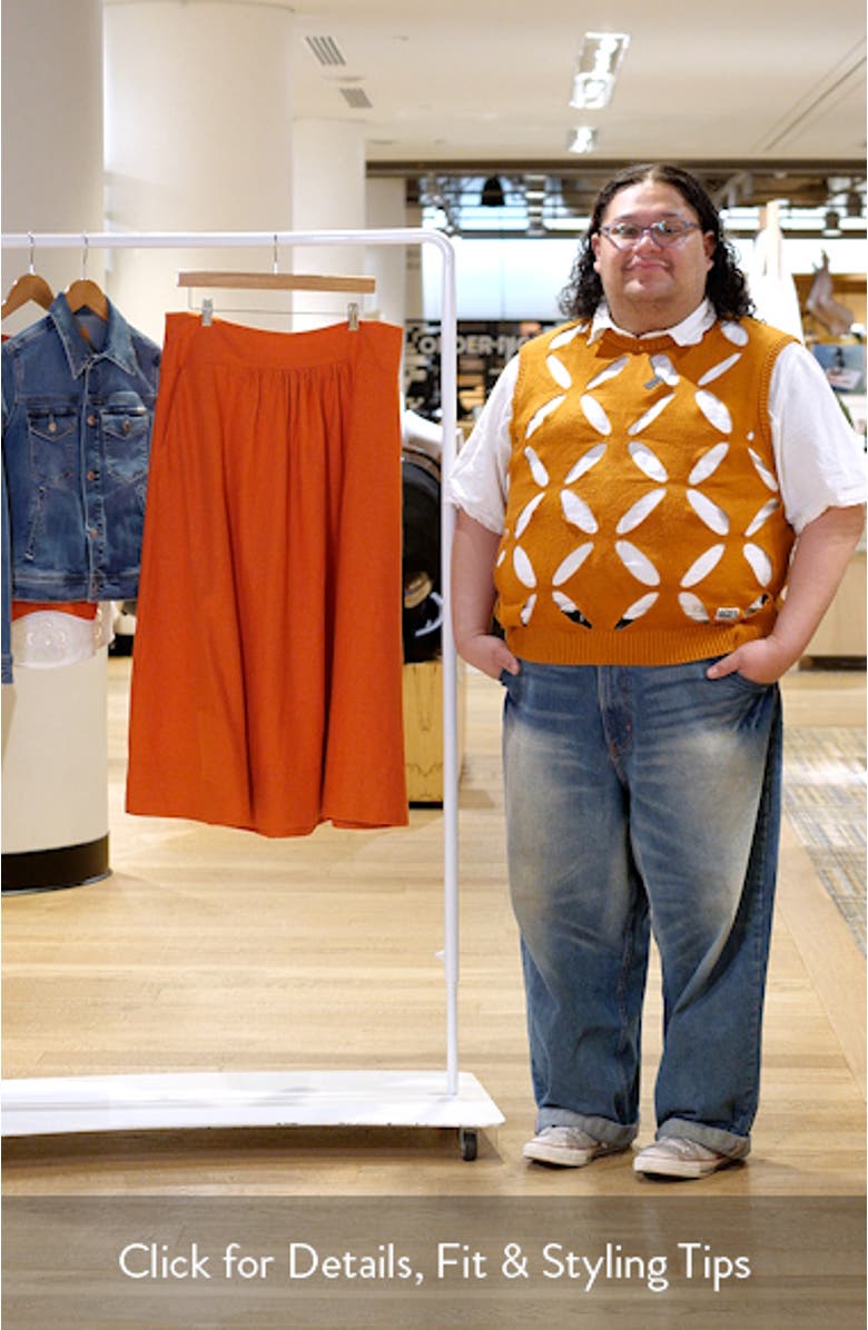 Kaia Linen Blend Skirt, sales video thumbnail