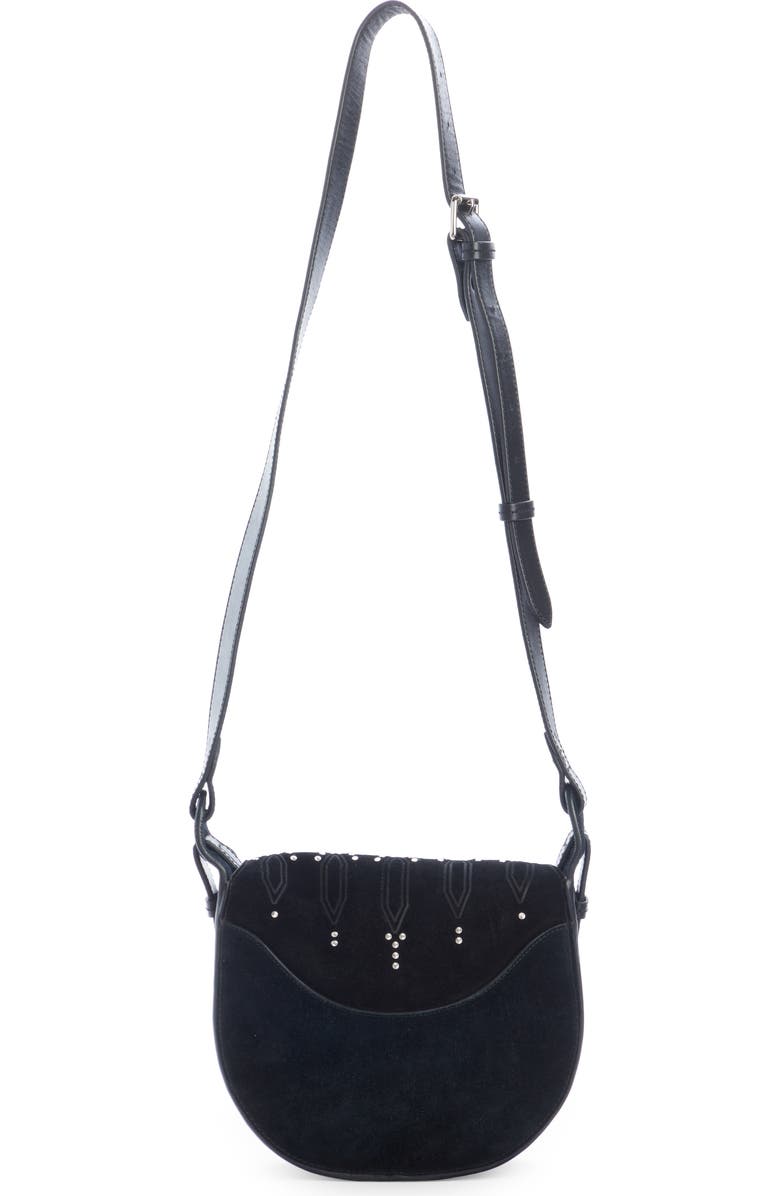 Isabel Marant Botsy Studded Suede Crossbody Bag, Alternate, color,