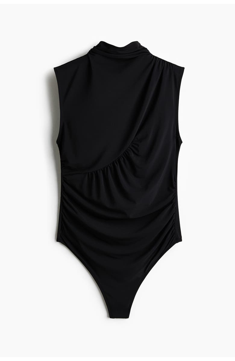 H&M Draped Thong Body, Main, color, Black