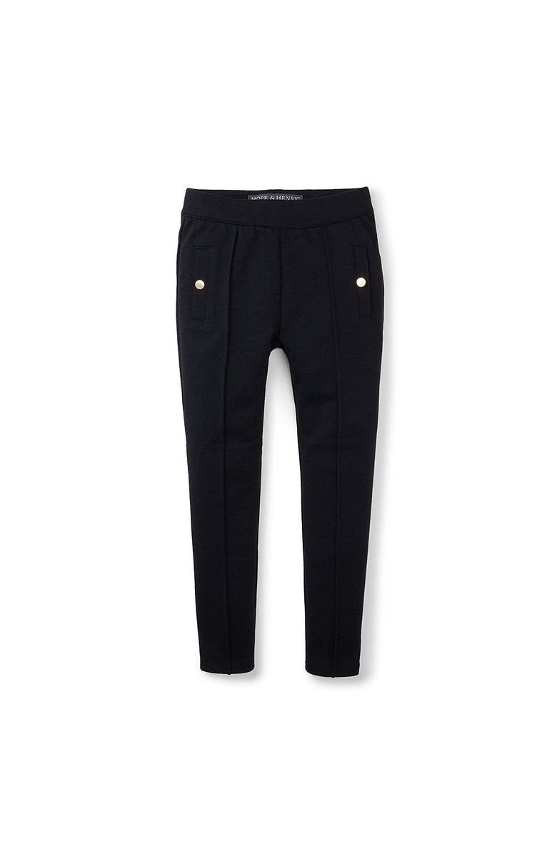 Hope & Henry Baby Girls' Pintuck Ponte Pant, Infant, Main, color,