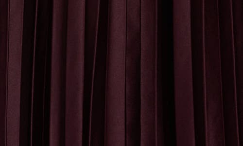Ellen Tracy Pleated Satin Skirt In Winetasting