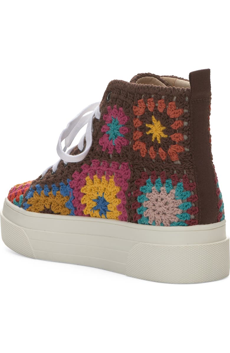 Lucky Brand Curla Crochet High Top Sneaker, Alternate, color,
