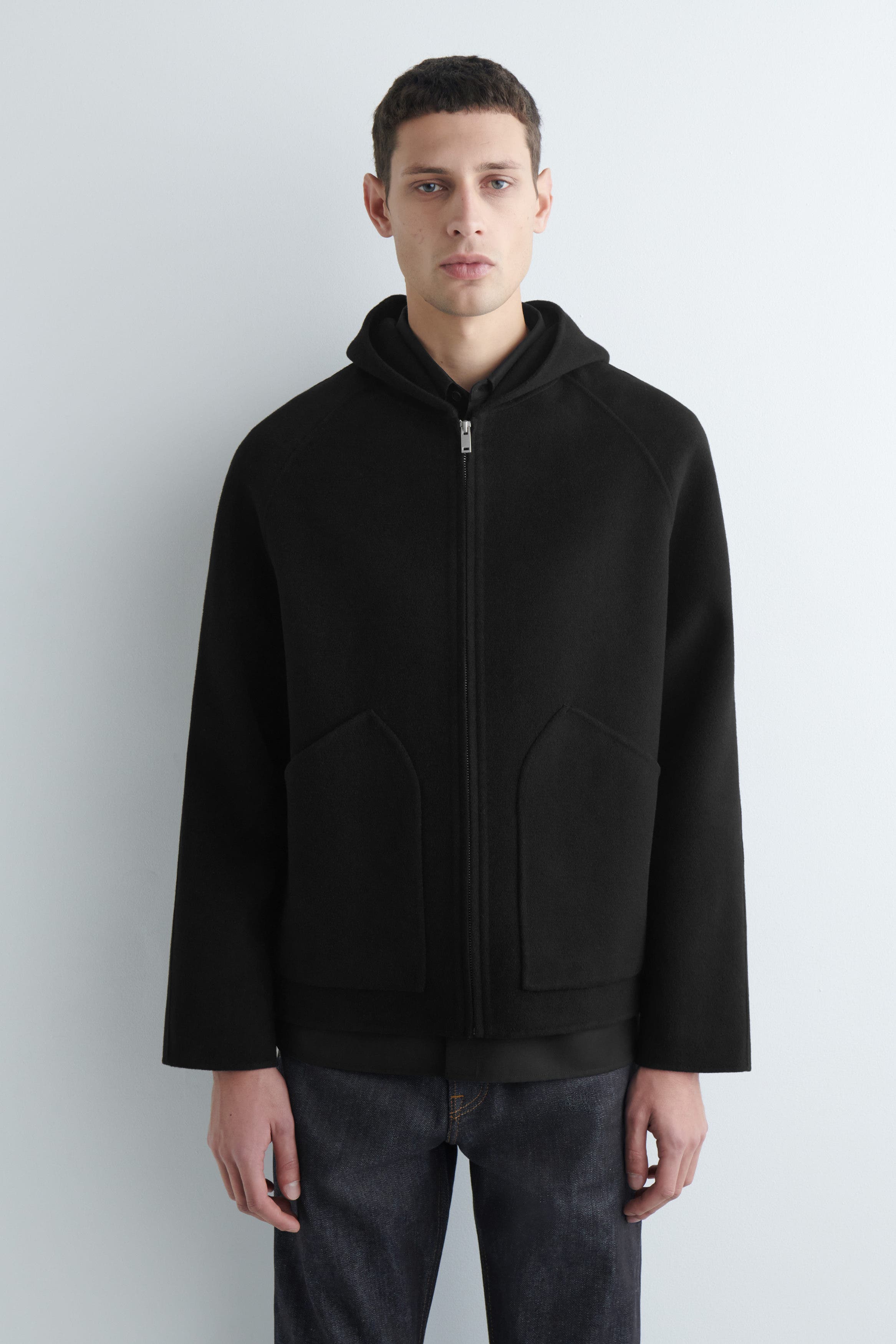Double-Faced Wool Zip-Up Hoodie - image 2